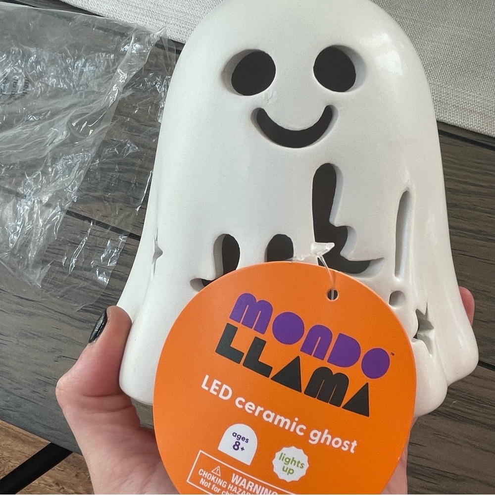 NWT Viral Mondo Llama Matte White Ghost EEK! Light Up Decor